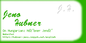 jeno hubner business card